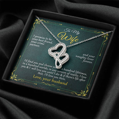 I Promise To Be Your Best Friend Limited Edition Double Hearts Necklace
