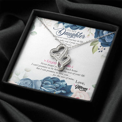 To My Daughter -  6 Double Hearts Necklace
