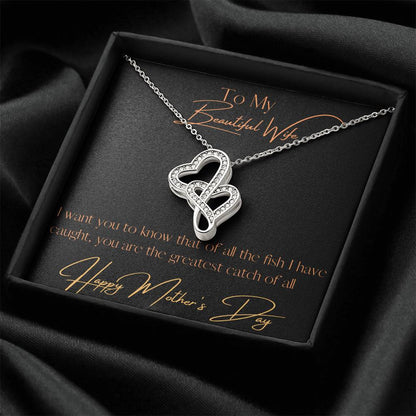 Greatest Catch Of All Mother's Day Double Hearts Necklace