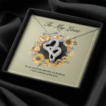 Girlfriend Necklace Valentine Gifts For Girlfriend Necklace For Girlfriend Birthday Gift For Girlfriend Girlfriend Gif Double Hearts Necklace
