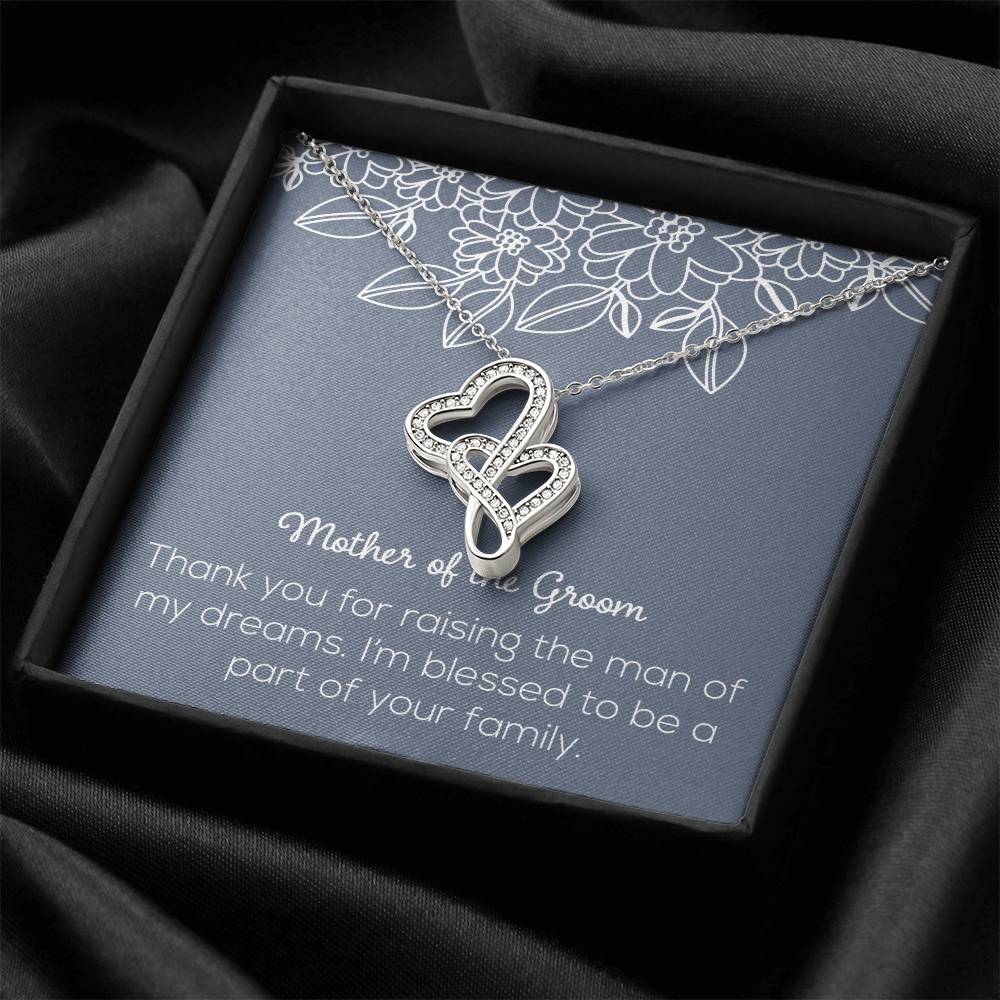Mother Of The Groom Double Hearts Necklace