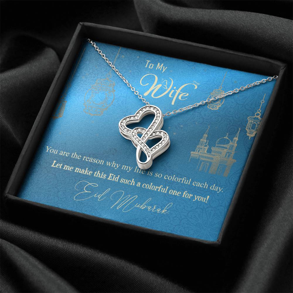 Necklace For My Wife To My Wife Heart Pendant Necklace Heart To My Wife Necklace Anniversary Gift Birthday Gift For Wi Double Hearts Necklace