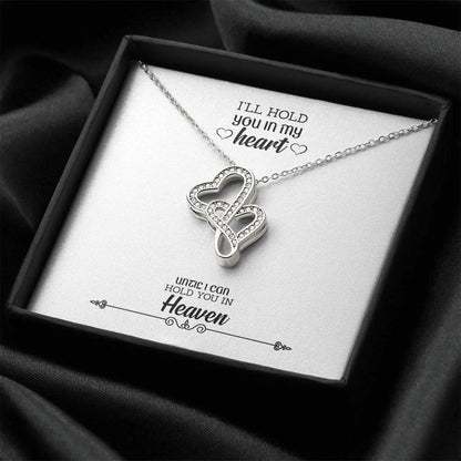 I'll Hold You In My Heart - Necklace Double Hearts Necklace