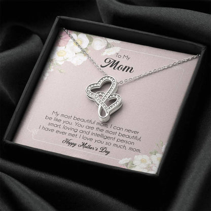 Mother's Day Gift  Necklace For Mom  Mother's Day Necklace  Best Gift For Mom  Mother's Day Necklace 1 Double Hearts Necklace