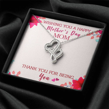 Birthday Gift For Mother Mother Gift Necklace Christmas Gift Meaningful Mother Gift 6 Double Hearts Necklace