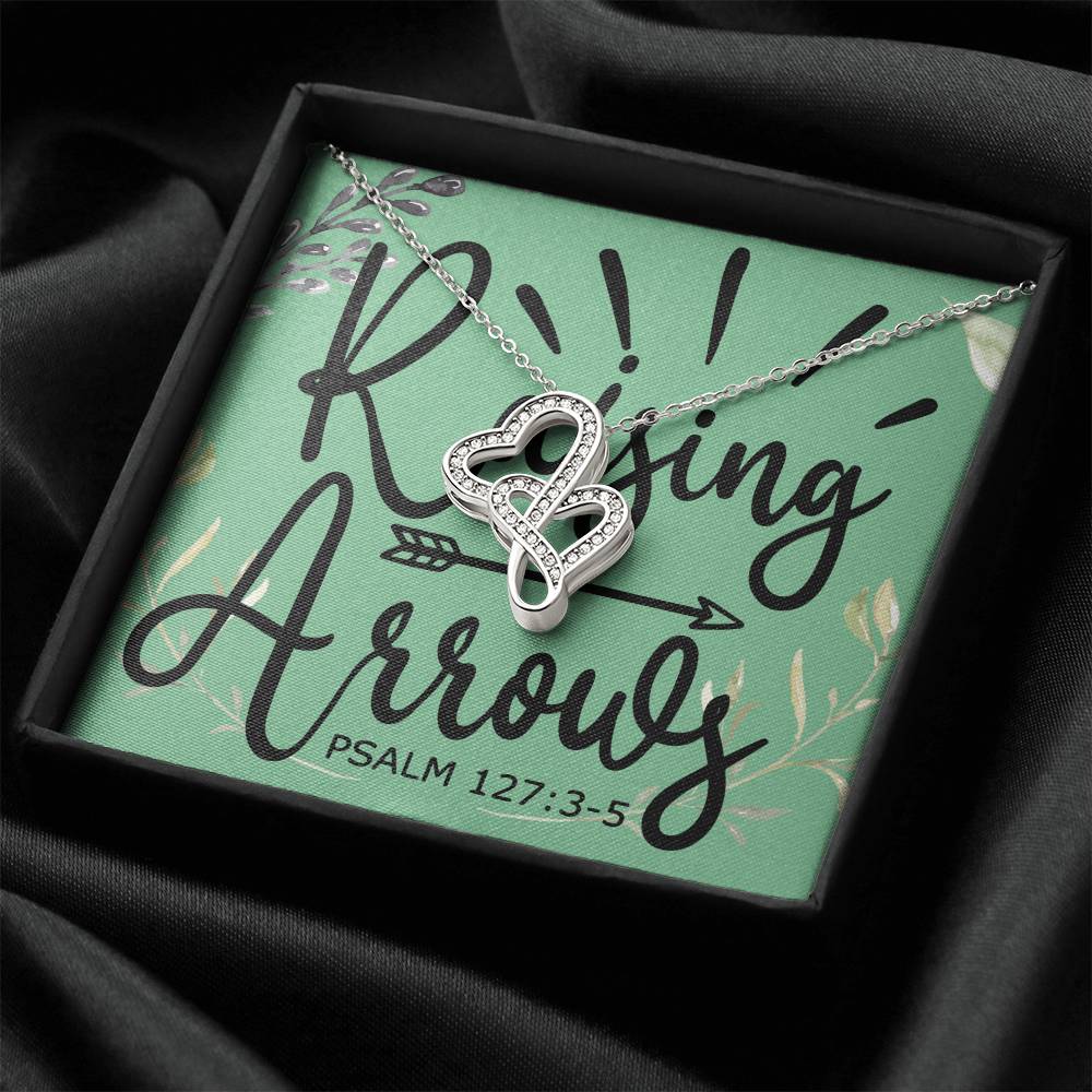 Raising Arrows Double Hearts Necklace