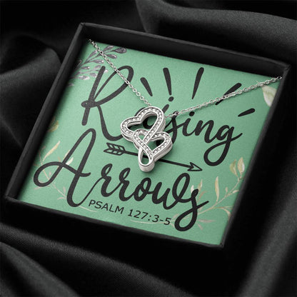 Raising Arrows Double Hearts Necklace