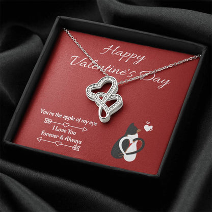 Apple In My Eyes - Dh Double Hearts Necklace