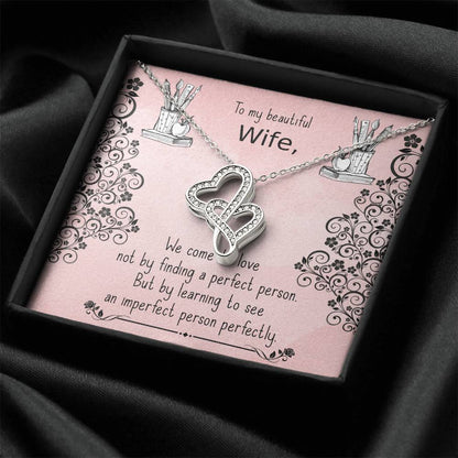 Gift For Wife 1 Double Hearts Necklace