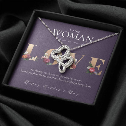 Mother's Day  Gift For Mom  Gift For Mom From Daughter  Gift For Mom From Son  Mom Necklace  Best Mom Gift Message Car Double Hearts Necklace