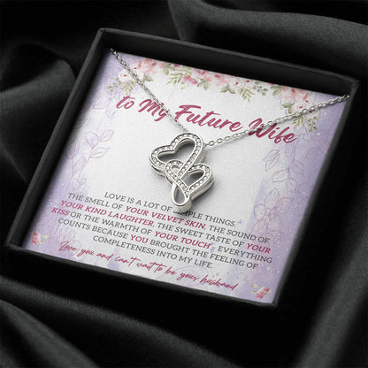 Confession To My Future Wife I Cant Wait To Be Your Husband Double Hearts Necklace