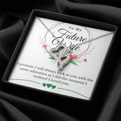 Double Heart Necklace - Future Wife Double Hearts Necklace