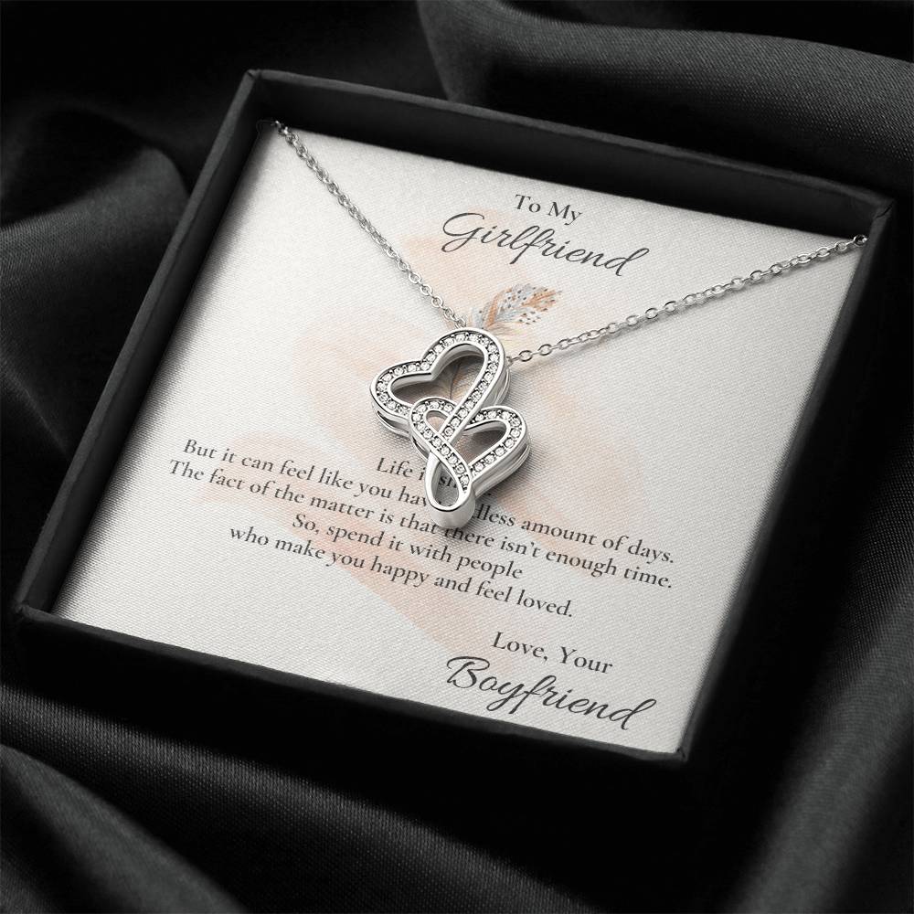 Gift For Girlfriend 1 Double Hearts Necklace