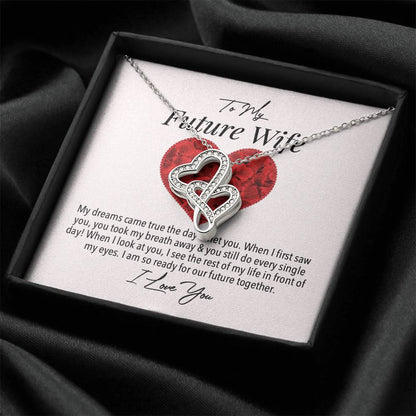 Future Wife Forever Love Necklace Double Hearts Necklace