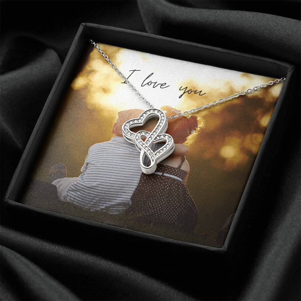 Necklace - I Love You Double Hearts Necklace