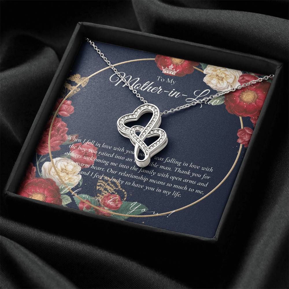 Mother In Law Gift  Mom In Law Jewelry  Mother's Day Gift For Mother-In-Law  Gift For Mother In Law  Mother-In-Law Nec Double Hearts Necklace