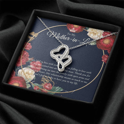 Mother In Law Gift  Mom In Law Jewelry  Mother's Day Gift For Mother-In-Law  Gift For Mother In Law  Mother-In-Law Nec Double Hearts Necklace