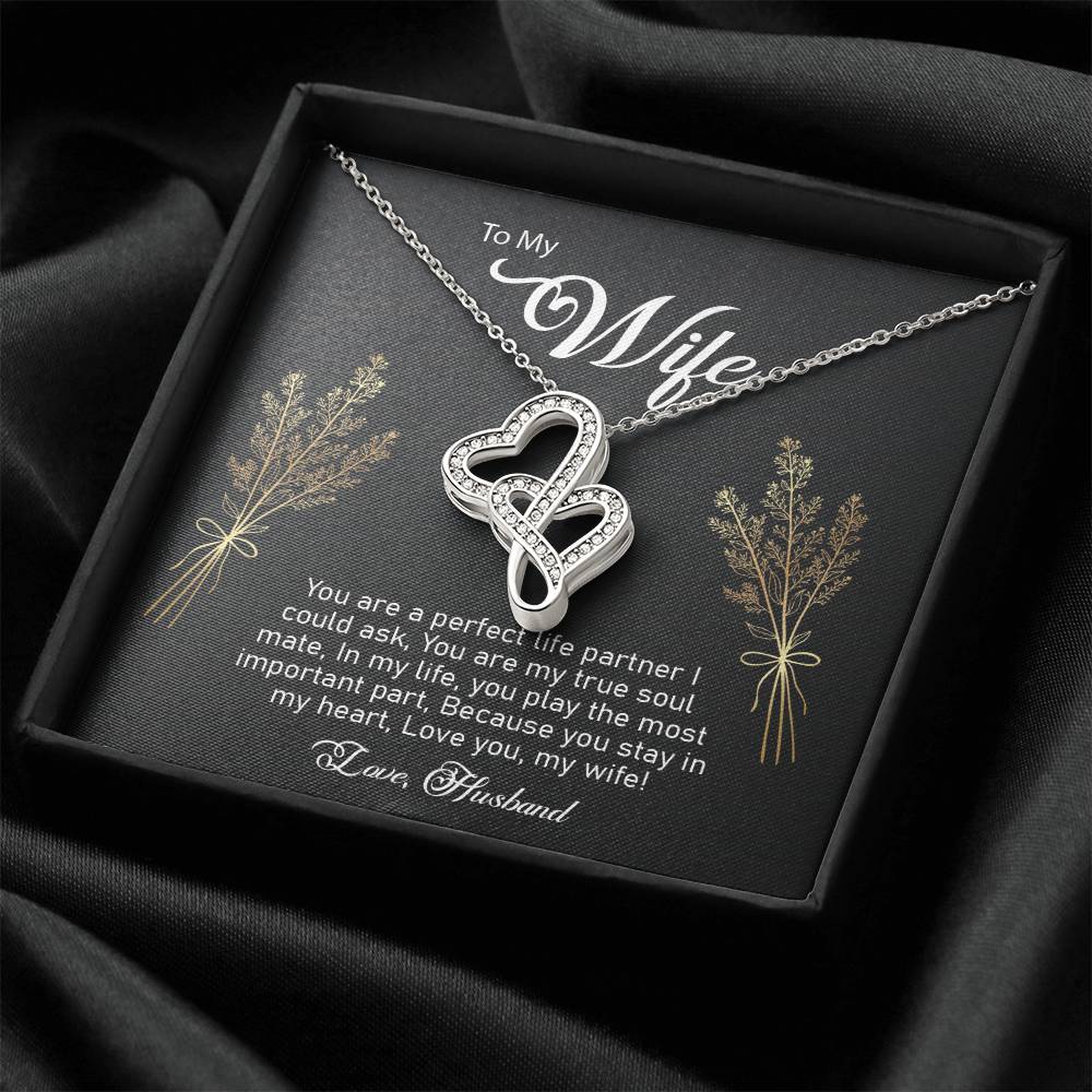Wife Double Hearts Necklace