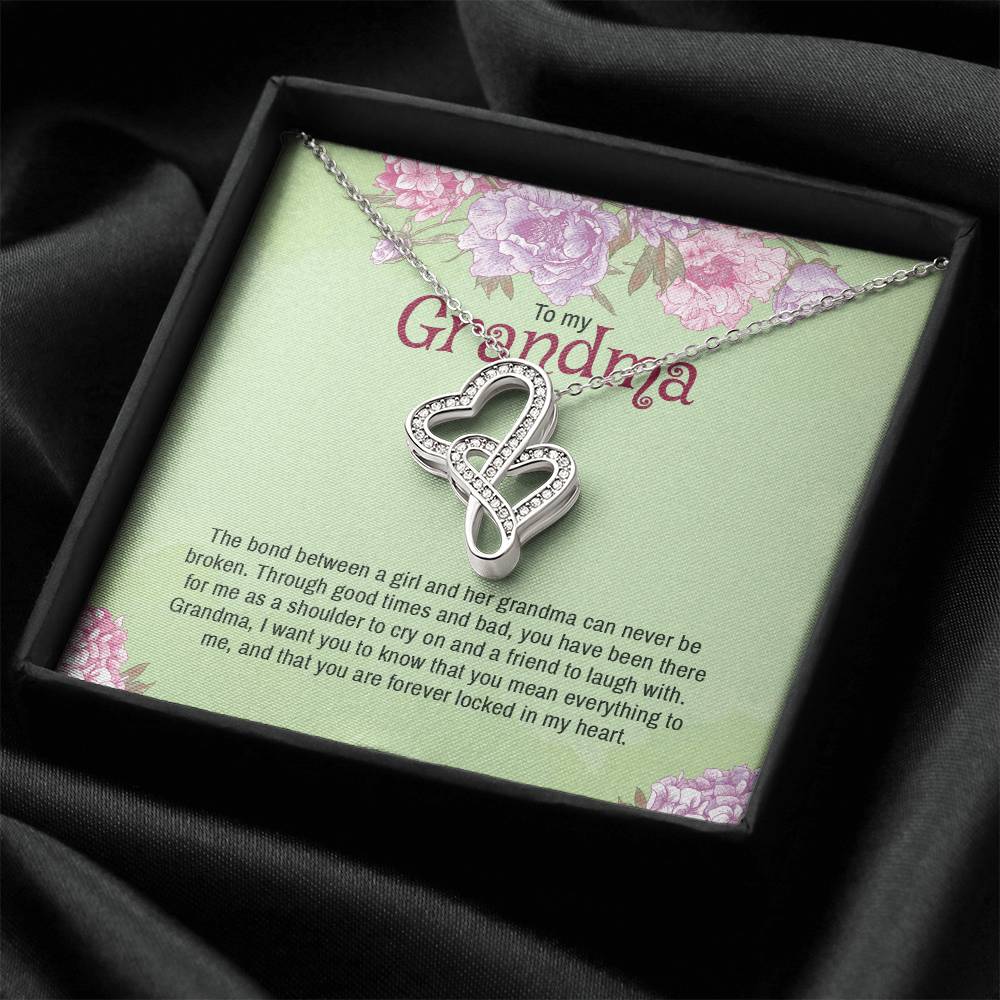 For Grandma Double Hearts Necklace