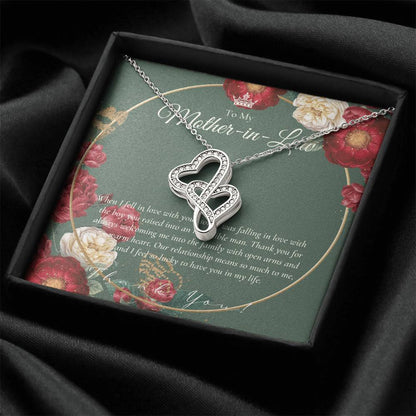 Mother In Law Gift  Mom In Law Jewelry  Mother's Day Gift For Mother-In-Law  Gift For Mother In Law  Mother-In-Law Nec 1 Double Hearts Necklace