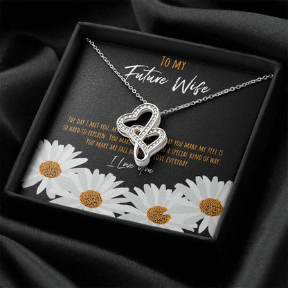 To My Future Wife The Day I Met You My Life Changed Double Hearts Necklace