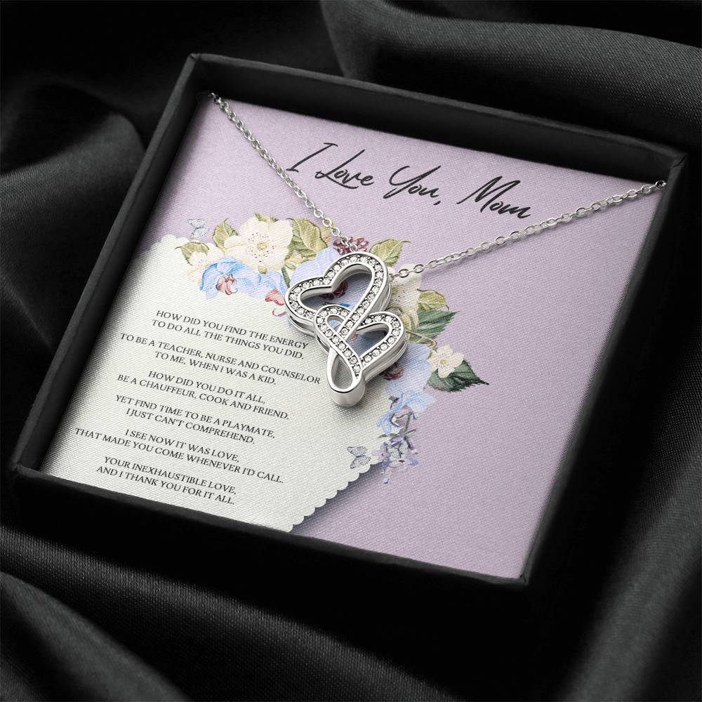 Mother's Day Gift From Daughter To Mom Forever Love Gift For Mom 1 Double Hearts Necklace