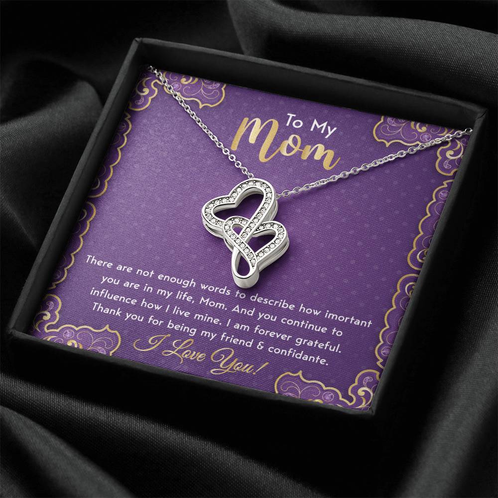 To My Mom 6 Double Hearts Necklace