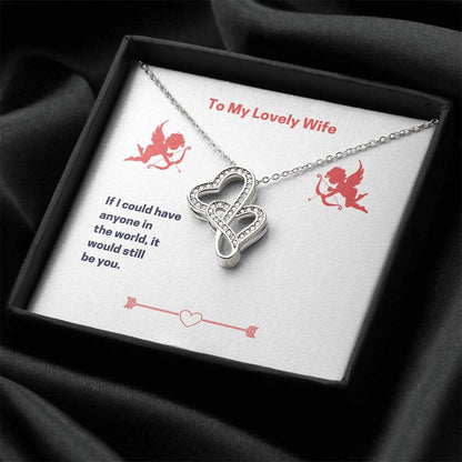 Double Heart Necklace Wife Double Hearts Necklace