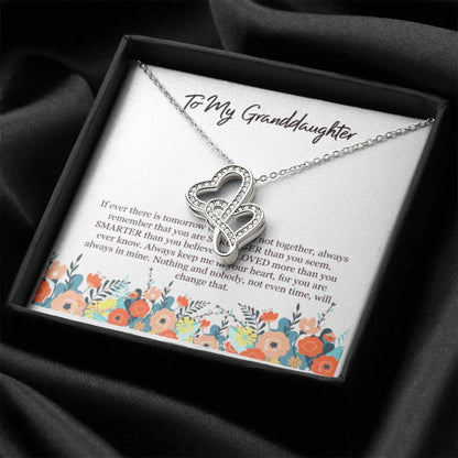 To My Granddaughter Necklace 1 Double Hearts Necklace