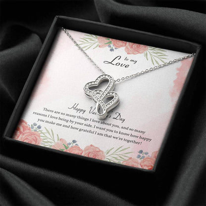 Girlfriend Necklace Girlfriend Gift Girlfriend Birthday Gift Girlfriend Anniversary Gift Girlfriend Gift Necklace Girl Double Hearts Necklace
