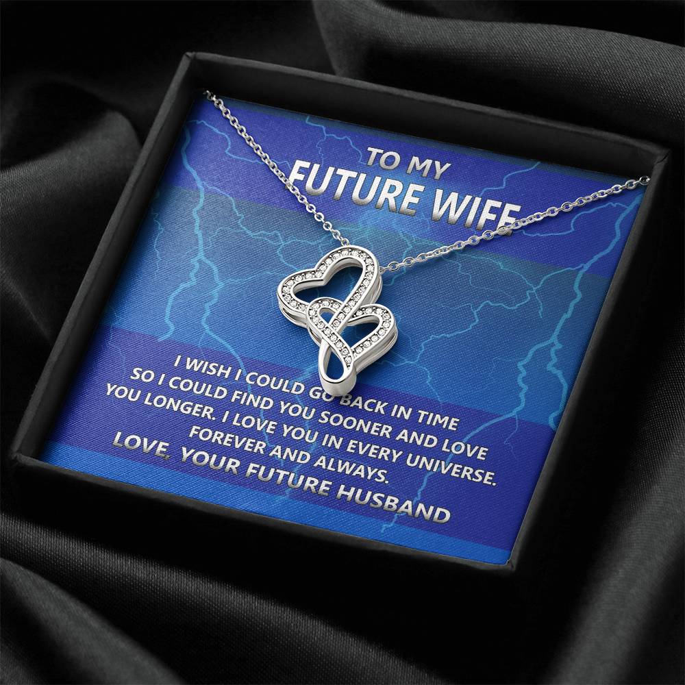 Special Gift For Future Wife Double Hearts Necklace