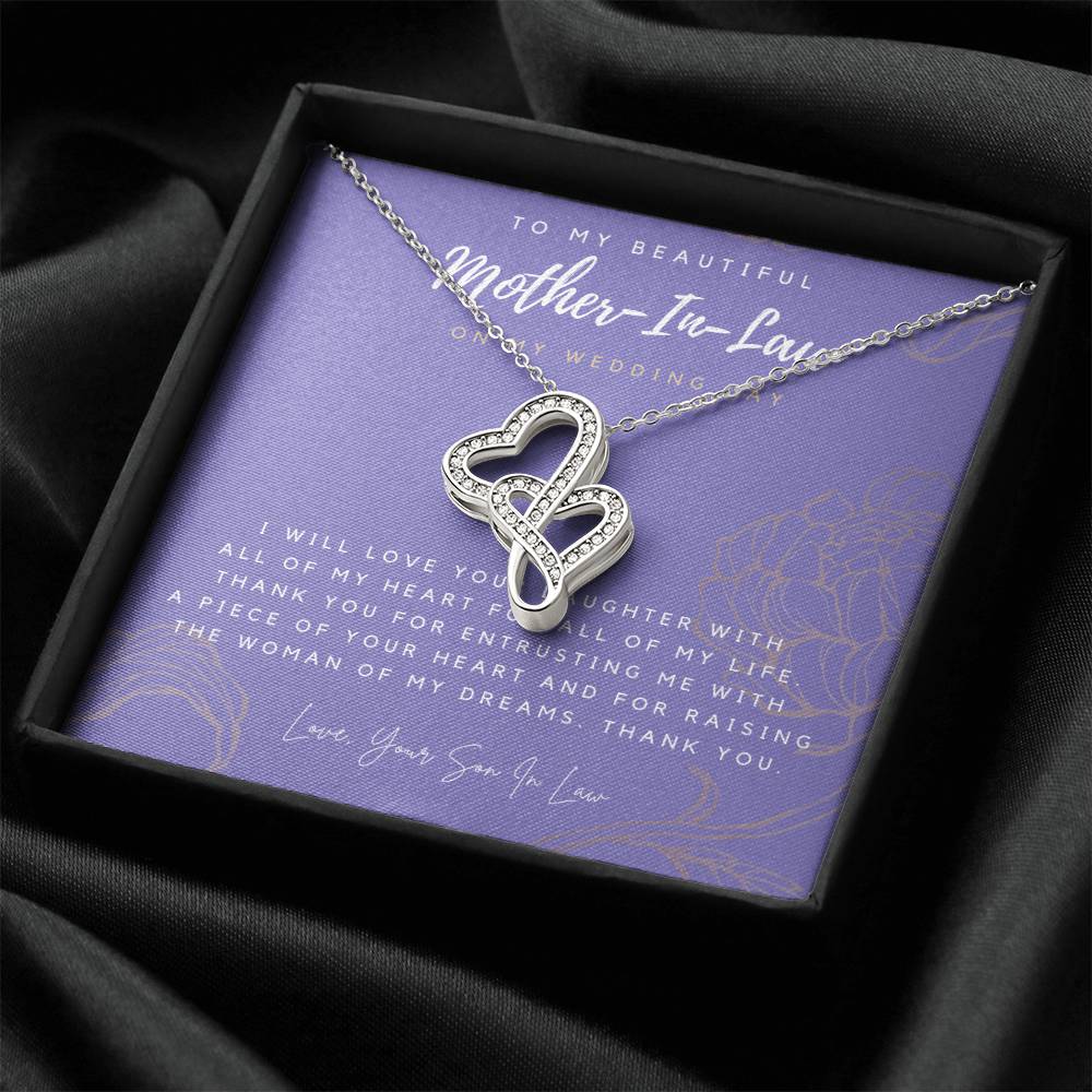 Mother Of The Bride Gift From Groom  Mother In Law Gift On Wedding Day From Groom  Gifts For Mother Of The Bride  Futu 1 Double Hearts Necklace