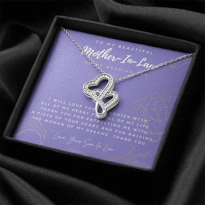 Mother Of The Bride Gift From Groom  Mother In Law Gift On Wedding Day From Groom  Gifts For Mother Of The Bride  Futu 1 Double Hearts Necklace