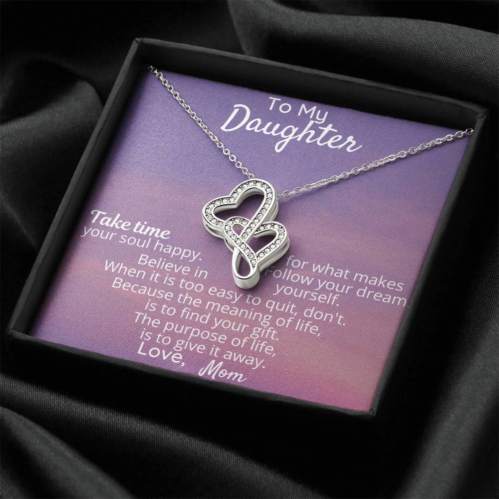 Take Time For -  Double Hearts Necklace