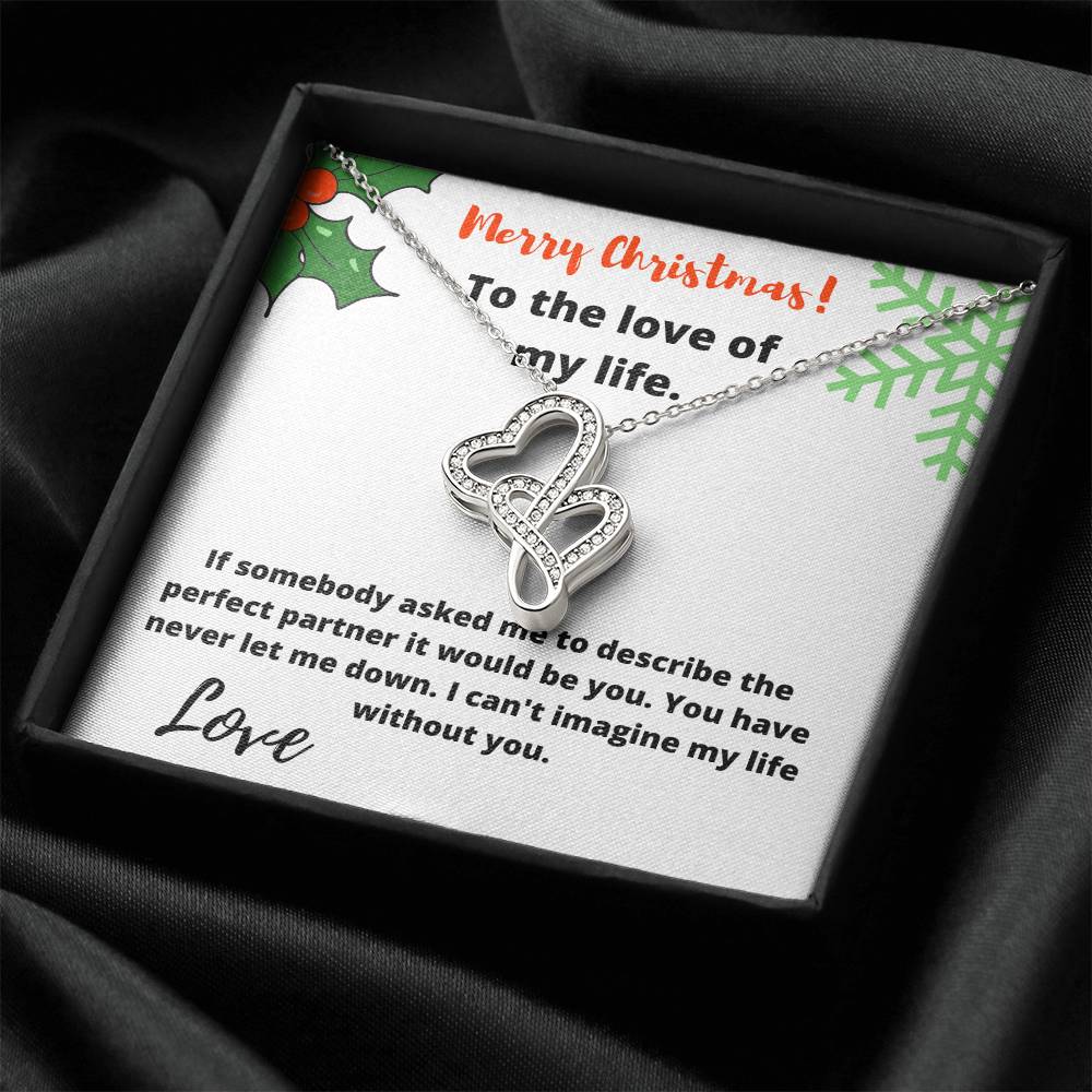 Love Of My Life  Double Hearts Necklace