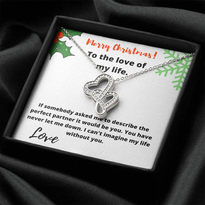 Love Of My Life  Double Hearts Necklace