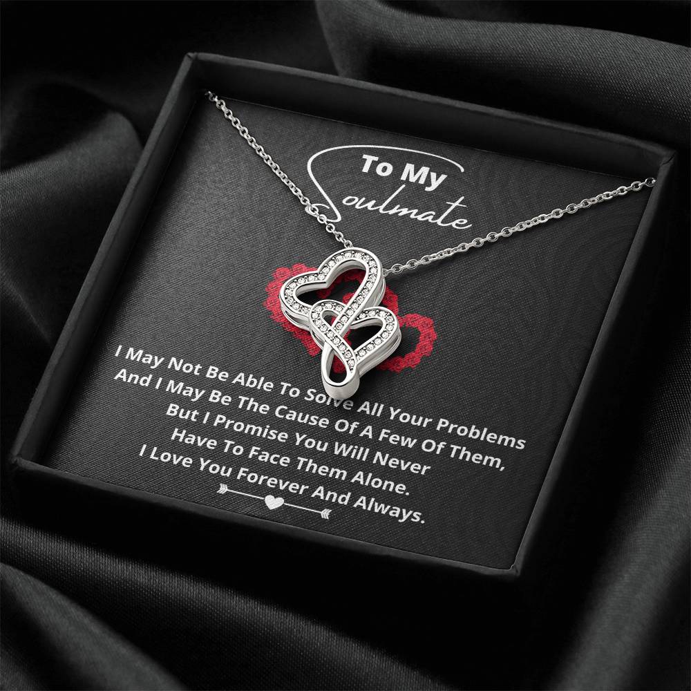 To My Soulmate Gorgeous  Double Hearts Necklace