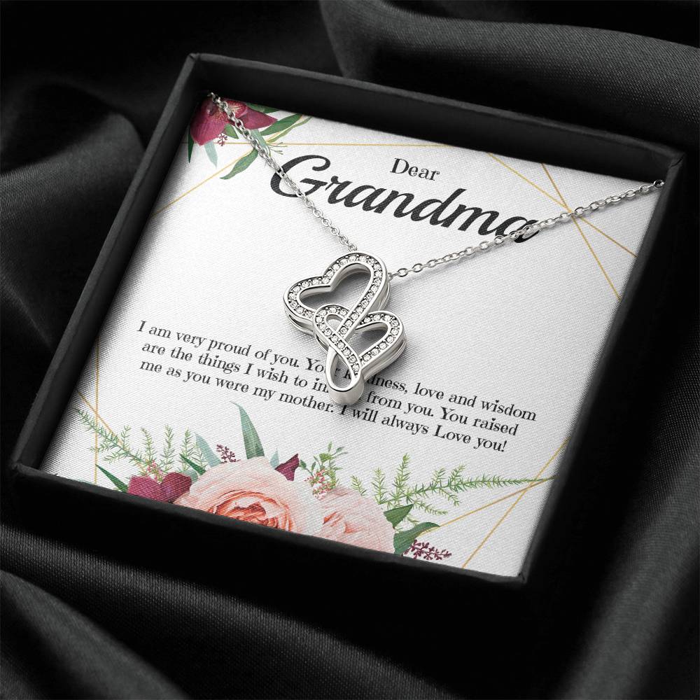For Grandma 1 Double Hearts Necklace