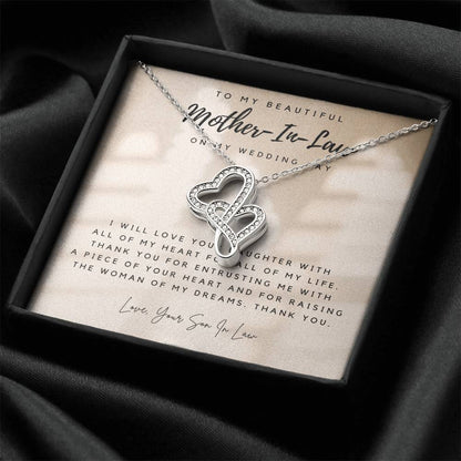 Mother Of The Bride Gift From Groom  Mother In Law Gift On Wedding Day From Groom  Gifts For Mother Of The Bride  Futu 2 Double Hearts Necklace