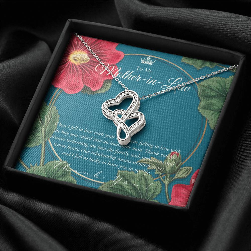 Mother In Law Gift  Mom In Law Jewelry  Mother's Day Gift For Mother-In-Law  Gift For Mother In Law  Mother-In-Law Nec 4 Double Hearts Necklace
