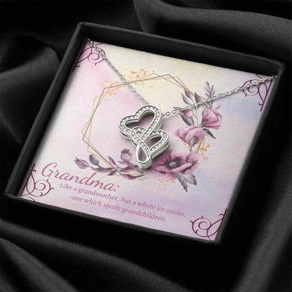 Grandma To Be Grandma Gift New Grandma Gift For Grandma Grandmother Necklace Grandma Double Hearts Necklace