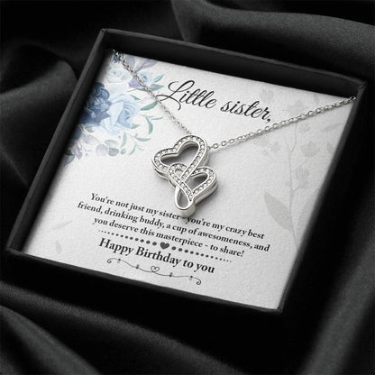Little Sister Double Hearts Necklace