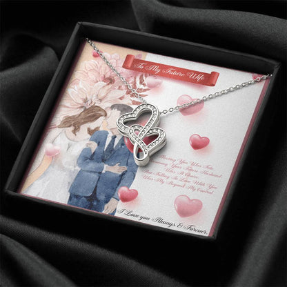 Perfect us Gifts  Future Wife Neck ?????? Double Hearts Necklace