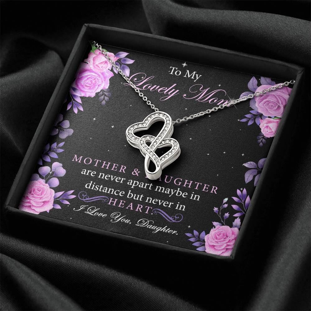 Unique Gifts For Mom Double Hearts Necklace