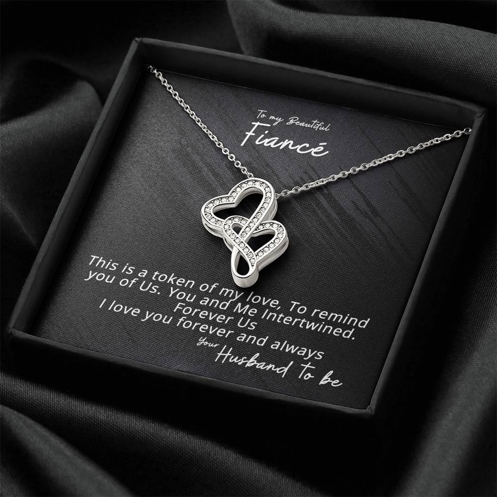 Beautiful Fiance 1 Double Hearts Necklace