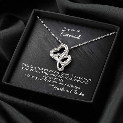 Beautiful Fiance 1 Double Hearts Necklace