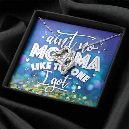 To My Beautiful Mother 1 Double Hearts Necklace