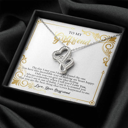 To My Girlfriend -  - G01 Double Hearts Necklace