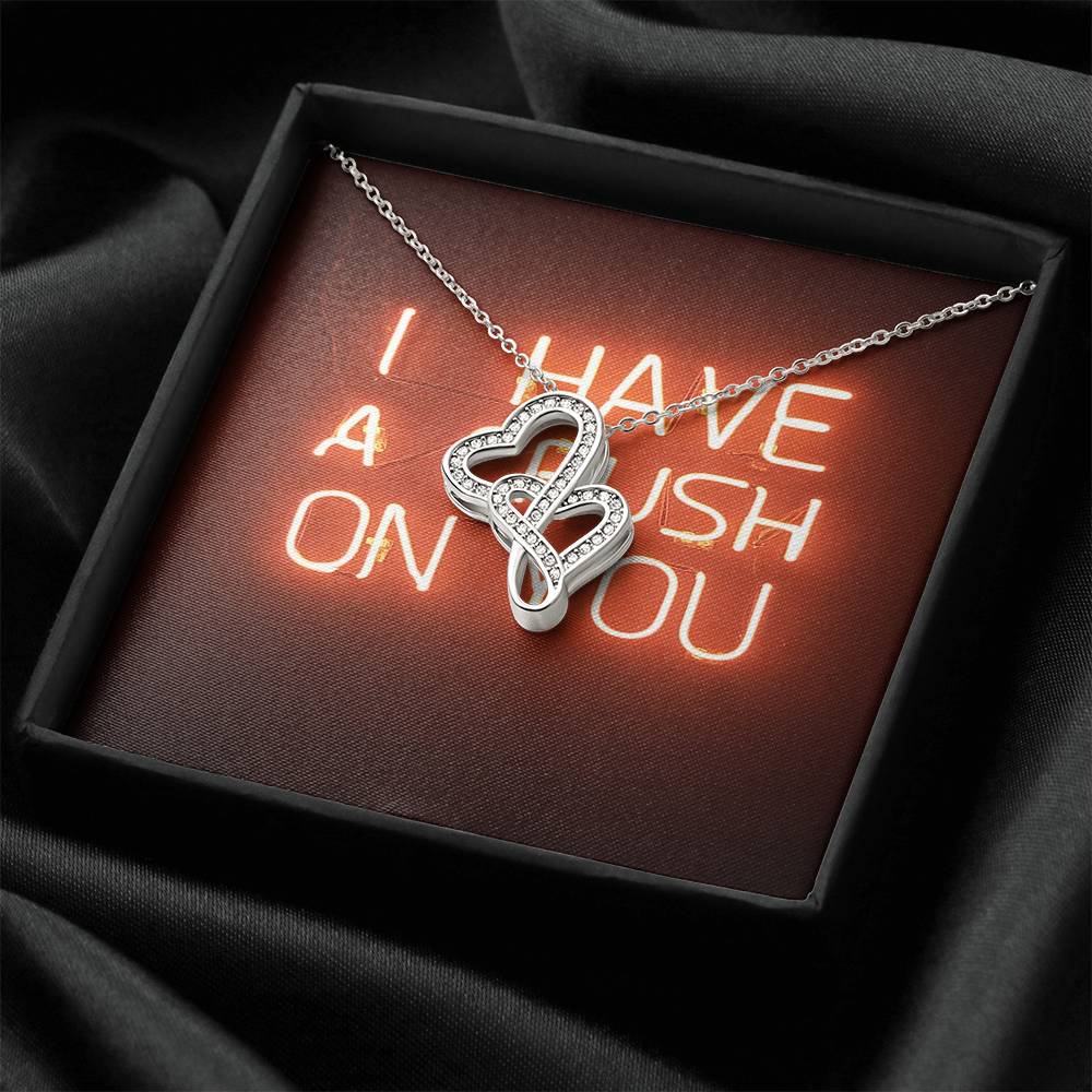 Necklace For Your Love Bird Double Hearts Necklace