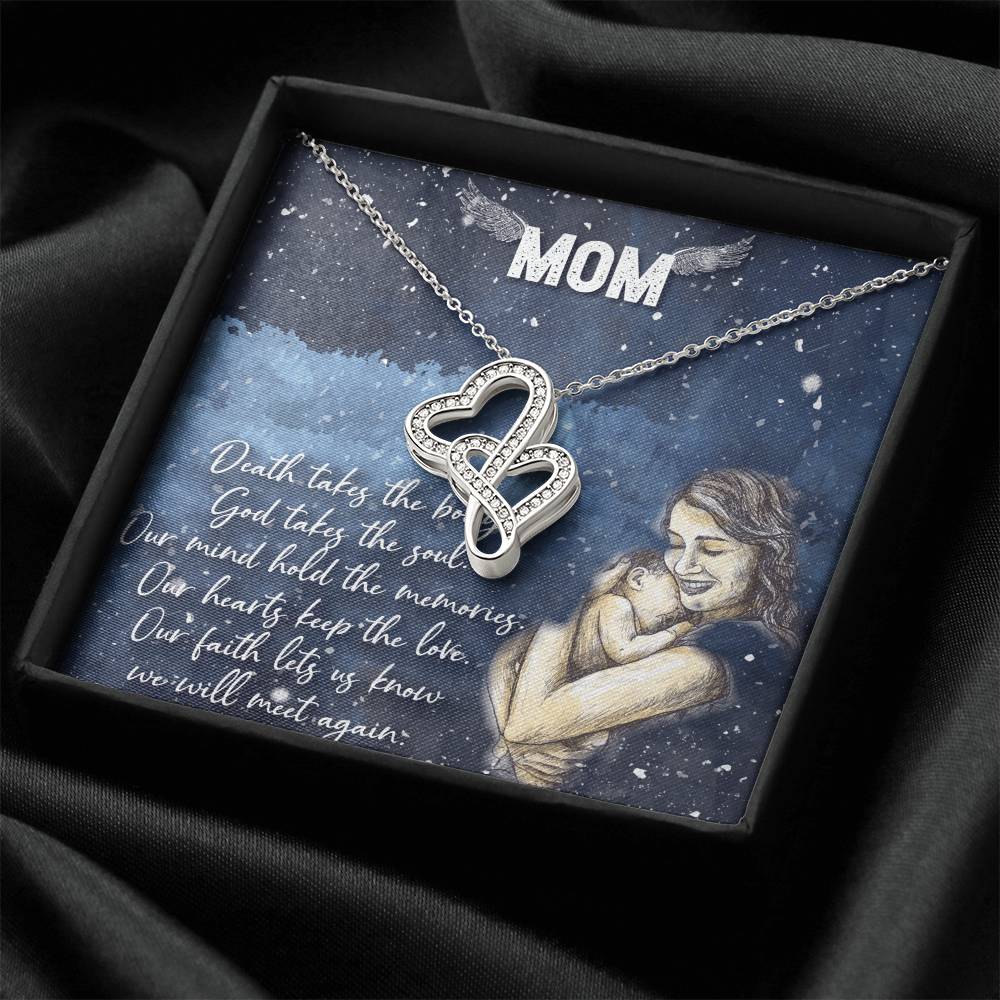 Birthday Gift For Mother Mother Gift Necklace Christmas Gift Meaningful Mother Gift 4 Double Hearts Necklace
